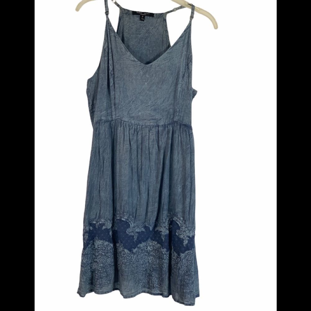 ROMEO+JULIET Couture Denim Style Dress Sleeveless Spaghetti Straps Size M